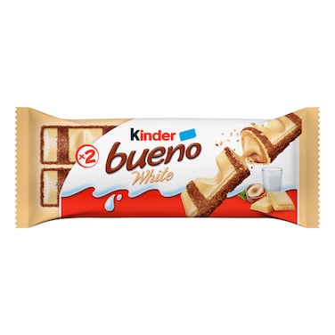 Kinder Bueno White Chocolate Bar, 2 Bars, 39g