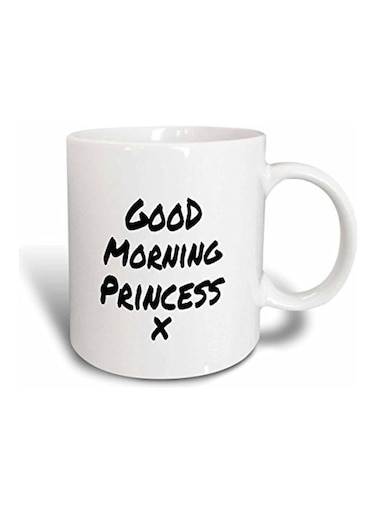 3D Painted Coffee Mug White/Black