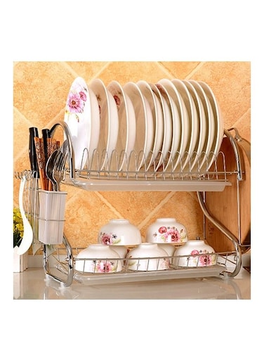 Steel Kitchen Rack Silver 43x25x38cm