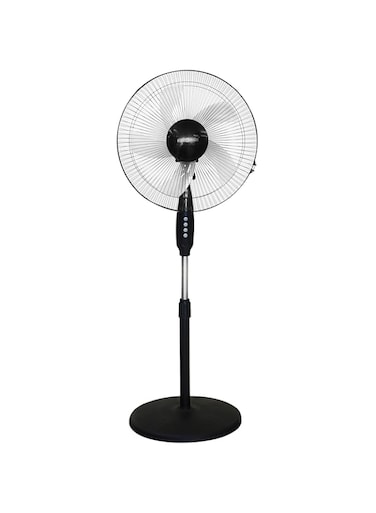 Pedestal Stand Fan Adjustable Height 3 Speed 5 Leaf Blade Fan, Suit for Home &amp; Office, Black 120CM（45W） (Standard fan)