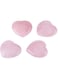 Walfront 4pcs Rose Quartz Crystal Carved Heart Shaped Healing Love Stone Worry Palm Stone