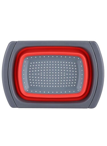Washing Sink Basket Strainer Red/Grey 39 x 26.5cm