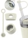 Silicone Spill Stopper Kit for Stanley Cup, Tumbler Accessories Set for 30oz &amp; 40oz, Includes Straw Cover, Lid Leak Plug, Spill Stopper, Compatible with Stanley Quencher H2.0 FlowState &acirc;&euro;&ldquo; Cream
