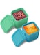NALACAL 2 Pack Small Silicone Snack Containers with Lids, Leak Proof Salad Dressing Containers, Lunch Box Accessories for Office Travel Picnic (Green, Blue)