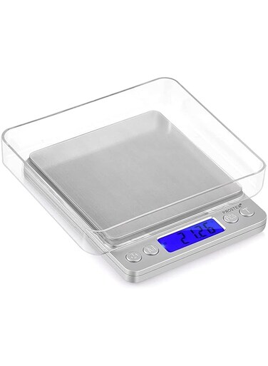 Sulfar Digital Kitchen Scale, 3000g 0.01oz/ 0.1g Pocket Cooking Scale, Mini Food Scale, Pro Electronic Jewelry Scale with Back-Lit LCD Display, Tare &amp; PCS Functions, Stainless Steel