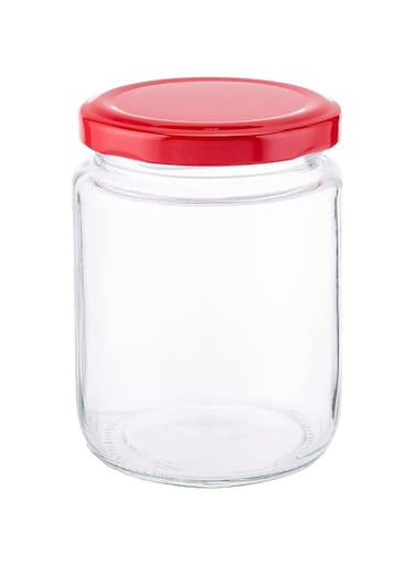 AKDC Glass Bottle W/Metal Lid L(6CM) XW(6CM) XH(9CM) Multicolour