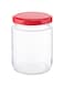 AKDC Glass Bottle W/Metal Lid L(6CM) XW(6CM) XH(9CM) Multicolour
