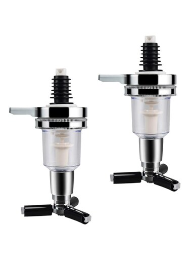 MUGLIO 2 Pack 1.5oz 45ml Replacement Nozzle Shot Dispenser for Liquor Dispenser Caddy Bottle Holder Revolving Head