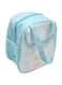 LJCM Insulated Lunch Bag, Large Capacity Thicken Kawaii Lunch Box Aluminum Foil Keep Warm for Girls for Office (Blue Sheep)