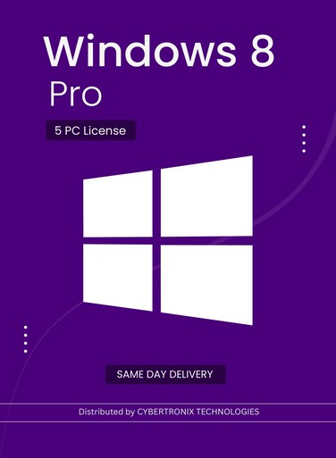 Microsoft Windows 8 Pro   5 PC License   Digital License   SAME DAY DELIVERY