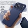 Liquid Silicone Case for iPhone 17 Pro Max 6.9-Inch, Silky Soft Touch Full-Body Protection, Anti-Scratch Shockproof Phone Cover with Microfiber Lining (Dark Blue)