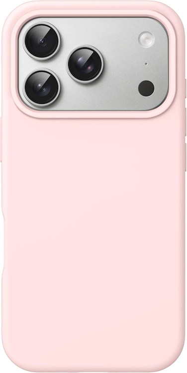 Liquid Silicone Case for iPhone 17 Pro Max 6.9-Inch, Silky Soft Touch Full-Body Protection, Anti-Scratch Shockproof Phone Cover with Microfiber Lining (Light Pink)