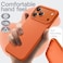 Liquid Silicone Case for iPhone 17 Pro Max 6.9-Inch, Silky Soft Touch Full-Body Protection, Anti-Scratch Shockproof Phone Cover with Microfiber Lining (Orange)