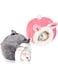 Guinea Pig Beds, Hamster Bed, Mini Hamster Cotton Nest, Cute Hamster Sleeping Animals Bedding House for Hamster/Hedgehog/Squirrel/Lizard and Other Small Animal (Grey+Pink)