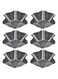Metoo 6 Packs Salad bowl, non-stick flower-shaped baking bowl, 6-inch thickened non-stick carbon steel multigrain tortilla baking mold baking pan for baking
