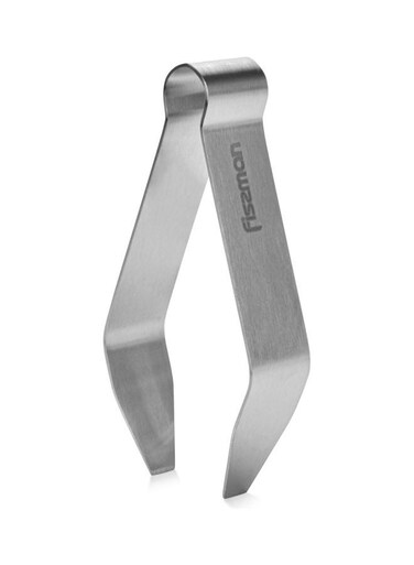 Stainless Steel Fishbone Tweezers Silver 9.5cm