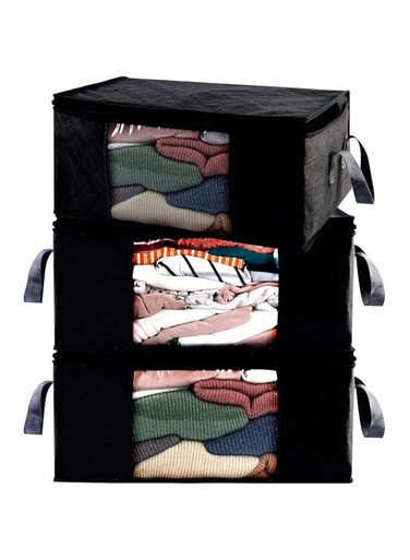 ABO Gear Storage Bags G01B, Dark Black, 3 Count