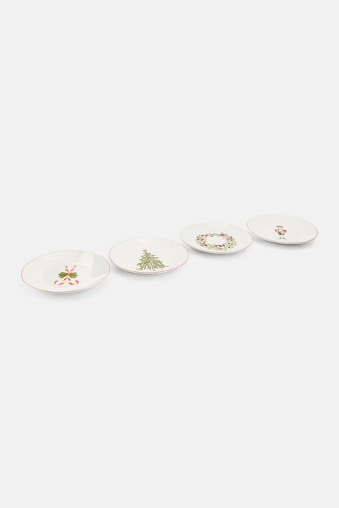 American Atelier 4 Pieces Salad Plate Set, White