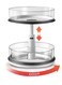 2 Tier Lazy Susan Organizer Clear Turntable for Cabinet Bathroom Countertop and Pantry with Large Spice Rack (White)