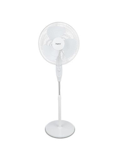 Impex Pedestal Fan 16" (PF 7501)   1300RPM High Speed   2 Year Warranty   Powerful 55W Motor   3-Speed Control   Sturdy Body   Adjustable Height   Ideal for Home &amp; Office   220-240V, 50/60Hz