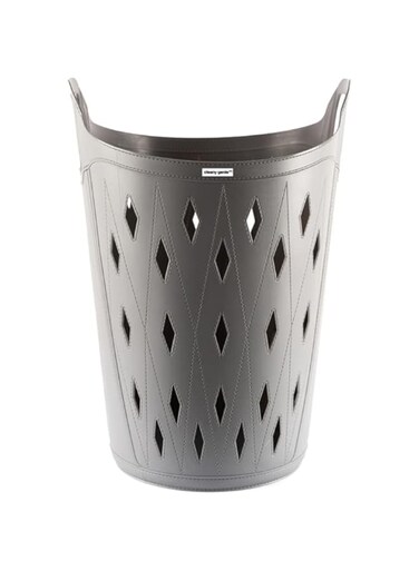 Cleany Genie Plastic Laundry Basket, Multi-Purpose Laundry Bin with a Slit Break Resistant, Light Weight, Durable and Stylish Construction Large Space Perfect for Storage, Grey, 60 Liter