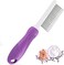 Detangling Pet Comb for Cat &amp; Dog, Grooming Comb with Long &amp; Short Stainless Steel Teeth, Safely Remove Knots &amp; Tangles for Healthy Shiny Coat, Gentle Effective Detangling Tool for Pet Hair-Purple