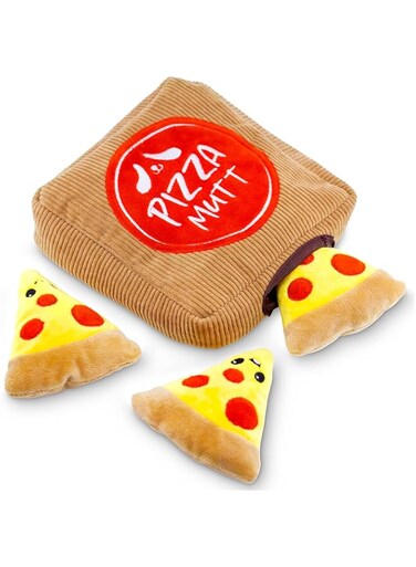 Pet Craft Supply Hide and Seek Plush Dog Toys Crinkle Squeaky Interactive Burrow Activity Puzzle Chew Fetch Treat Hiding Brain Stimulating Cute Funny Toy Bundle Pack for Small and Medium Dogs Puppies