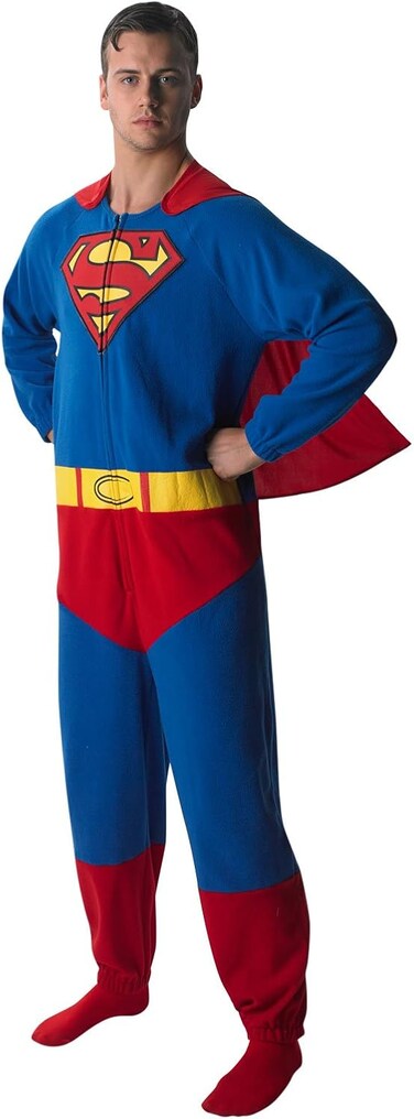 Rubie's Official Superman Onesie, Adult Costume-Small Halloween