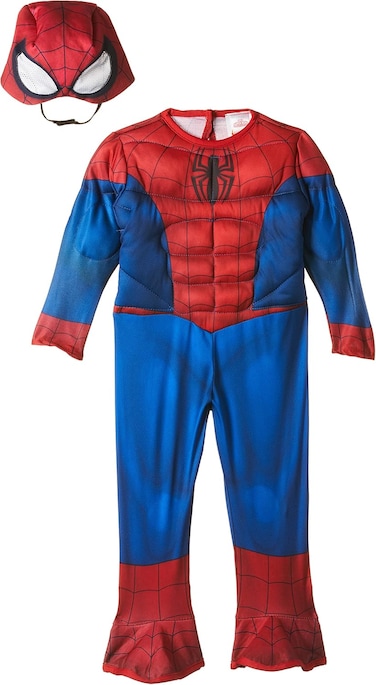 Rubie's Official Licensed Deluxe Padded Marvel Spider-Man Baby/Toddler Book Week And World Book Day, Roleplay Halloween, Theme Party Dress-Up, Red Jumpsuit, 18-24Months