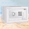 Rubik Cash Drop-in Slot Safe Box Digital Locker with Key for Easy Cash Insert for Shop Business Office Home (20x31x20cm) White