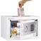 Rubik Cash Drop-in Slot Safe Box Digital Locker with Key for Easy Cash Insert for Shop Business Office Home (20x31x20cm) White