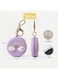 MOBCOS Mini Pouch Keychain &ndash; Cute Round Zipper Coin Purse &amp; Multipurpose Mini Storage Bag with Keyring for Coins, Cash, Keys and Small Essentials   Purple Rainbow