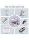 MOBCOS Mini Pouch Keychain &ndash; Cute Round Zipper Coin Purse &amp; Multipurpose Mini Storage Bag with Keyring for Coins, Cash, Keys and Small Essentials   Purple Rainbow