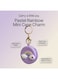 MOBCOS Mini Pouch Keychain &ndash; Cute Round Zipper Coin Purse &amp; Multipurpose Mini Storage Bag with Keyring for Coins, Cash, Keys and Small Essentials   Purple Rainbow