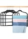 S SYMEFER Trouser Hanger Space Saving Clothes Hanger for Closet Storage Organizer Multi Velvet Non-Slip Hangers with 4 Layers Slacks for Scarf Bar Belts Ties Towel Pants Rack Leggings Hanger