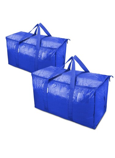 Moving Bags,2 Pack Extra Large Space Saver Bags,Heavy-Duty Foldable Storage Tote With Zippers And Handles,College Dorm Room Essentials,Clothes Storage Bins Packing Bags For Travelling Camping