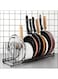 Spark It Home Pot &amp; Pan Organizers Rack Expandable Pot Lid Organizer Holder with 10 Adjustable Compartment Cookware Plate Rack For Kitchen Cabinet (Black)