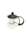 Electric Tea and Coffee Set, Glass Teapot with Infuser, Stainless Steel Kettle, Warming Tray, Black