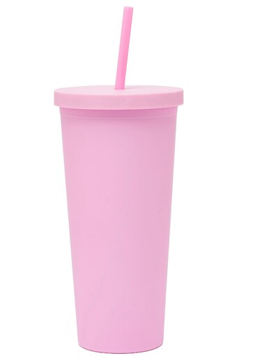 Pear Pink Sippy 24 Oz Plastic Water Bottle