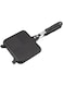 Zudoo Sandwich Maker, Nonstick Aluminium Alloy Grilled Sandwich and Panini Maker Pan, Double Sided Flip Pan with Handle for Home Kitchen, Gas Stoves, Breakfast Toast Panini Waffle