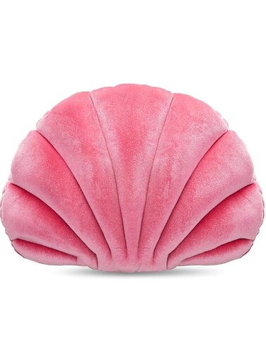 Marsui Pink Sea Princess Seashell Decorative Pillow, Preppy Room Decor Soft Seashell Shaped Chair Cushion Stuffed Throw Pillow Cute Clam Pillow for Sofa Bed Living Room (13.4 x 9.8 in,PP)