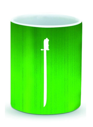 Premium Sword Of Saudi Designer Mug Green/White