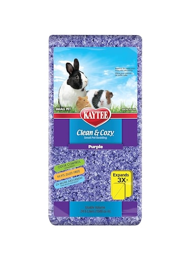 Kaytee Clean and Cozy Super Absorbent Paper Bedding, 24.6 Litre, Purple