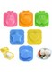 6 Pcs Cartoon Cute Boil Egg Mold Fish Car Heart Shape Egg Sushi Rice Mold Mould Decorating Fondant Cake Tool Cookery molds