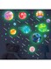 KASTWAVE Glow in The Dark Solar System Wall Decals for Ceiling Luminous Colorful Planets Stars Wall Stickers for Kids Bedroom Nursery Decor
