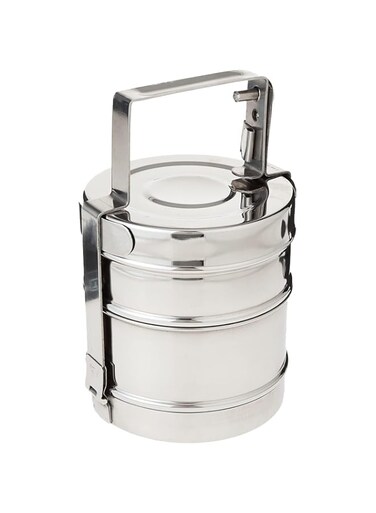 Royalford 2 Layer Bombay Tiffin, Stainless Steel, Rf10557 - Tiffin Box For Office Use, Student, Women, Men, Girls, Traditional Boxes