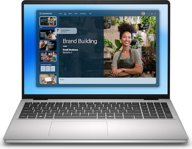 Dell DC16251 16" Touchscreen Laptop &ndash; Intel Core 7 150U Processor, 32GB DDR5 5600MHz RAM, 1TB SSD, 16" FHD+ 2K Touch Display, Intel Graphics, Windows 11, English Keyboard, Platinum Silver