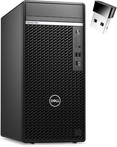 Dell OptiPlex 7010 Business Tower Desktop Computer, 13th Gen Intel 12-Core i7-13700, 32GB DDR5 RAM, 1TB PCIe SSD + 1TB HDD, Ethernet, USB WiFi Adapter, Keyboard And Mouse, Windows 11 Pro