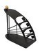 4-Compartments Metal Remote Holder Black Medium