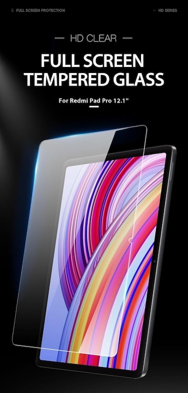 Muzz Redmi Pad Pro 5G 12.1 Inch Screen Protector, Bubble Free, Anti-Scratch, HD Clarity (1)